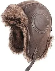 Winter Hat Beanie Hat Russian Hat Fur Ushanka，Winter Cap Earflap Snow Ski Warm Winter Aviator Fur Trapper Winter Cap