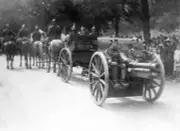 Captured French cannons draw an interested crowd 1915 Historic Old Photo