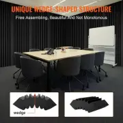 Acoustic Foam Panels 4 Pack Sound Absorption For Wall Ceiling Tiles 16x6x12 Inch
