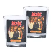 ACDC Band Highway to Hell Spirit Glasses Set of 2 Drinking Bar Man Cave Gift