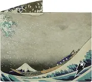 [SUPERVEK] Paper Slim Bifold Wallet for Men Women | Vegan Minimalist Men's Mighty Credit Card Holder Wallets | Mens Womens EDC, The Great Wave, Regular, Regular