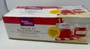 Better Homes and Gardens Mason Canning HALF-PINT Jars DOZEN 12 Gingham Lid NEW