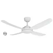 Ceiling Fan 4 Blade 1220mm Glass Fibre Composite Satin Whit