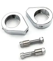 HTT- Motorcycle Fork Clamp Turn Signal Clamps for Harley Softail Mount Bracket 39mm Fork Chrome