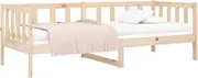 vidaXL Solid Wood Pine Single Bed/Day Sofa, Brown, Slat Design for Enhanced Air Circulation, 193.5 x 96 x 66 cm