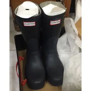 正品二手 Hunter Boots 黑 霧面 中短靴（含保養油）免運