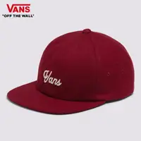 在飛比找momo購物網優惠-【VANS 官方旗艦】Script 男女款酒紅色棒球帽