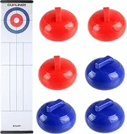 Tabletop Curling Game | Indoor Shuffleboard Board Game - Portable Family Toy, Desktop Interactive Strategy Toy for Kids & Adults