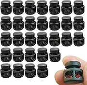 Paifeancodill Plastic Spring Cord Locks Double Hole Cord Fastener, 30 Pcs Double Barrel Cord Lock Draw, Double Hole Drawstring Clamp, Spring Toggle Stopper for No Tie Shoelaces, Paracord, Hoodies