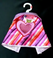 Whisker City XS Extra Small Cat Cape Valentine's Day Heart Pattern