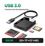 Card Reader 4-in-1 USB3.0/USB-C SD Micro SD TF CF MS Compact Flash Card Adapter for Laptop PC Multi OTG Smart Card Reader USB3.0 4-in-1