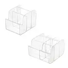 Portable Cosmetics Sorting Case Clear Pencil Pens Container Makeup Brush