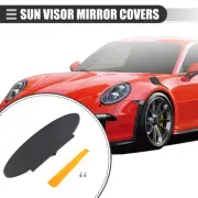 Sun Visor Vanity Mirror Cover Driver or Passenger Side for Porsche ABS Black