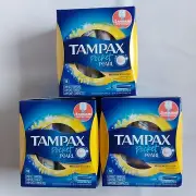 3 Boxes Tampax Pocket Pearl Tampons Regular Absorbency Unscented 18x3