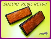 Fit Suzuki RC80 RC100 Front Fork Reflector Set 2Pcs. **mi3420**