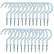 24 Pack 2.9 Inch Cup Hooks Metal Ceiling Hooks, Household Screw-in Utility Stora