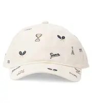 [Bonpoint] Bonpoint Arnold embroidered cotton baseball cap I white
