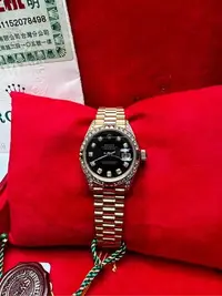 在飛比找Yahoo!奇摩拍賣優惠-Rolex 勞力士 datejust 女錶 69268 黑面