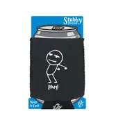 Bam Stickman - Funny Novelty Stubby Holder With Base
