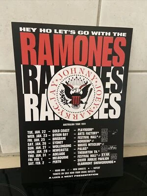 RAMONES 1991 Australian Tour Flyer A4 High Quality Reproduction