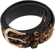 [TOVINANNA] Reversible Leopard Print Wide Designer Waist Belt with Buckle Fashionable Accessory for Dresses Skirts and Pants for All Occasions