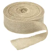 Burlap Ribbon, 2.4 Inch Wide Natural Jute Fabric Ribbon, 27 Yards