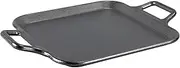 Lodge Bold 12 Inch Seasoned Cast Iron Square Griddle with Loop Handles, Design-Forward Cookware