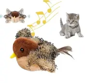 Interactive Chirping Bird Cat Toys for Indoor, Smart Flapping Wings Rechargeable