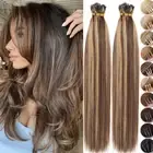 Invisible Nano Ring Tip 100% Real Human Hair Extensions Micro Loop Bead Balayage