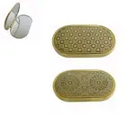 Damascene Gold Compact Mirror Geometric Design by Midas of Toledo Spain 8553