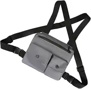 BESPORTBLE Mobile Chest Bag Purse Portable Chest Bag Sling Bag Chest Pocket Hippie Bag Utility Pouch Gym Bag Chest Rig Bags Back Large Capacity Chest Bag Nylon