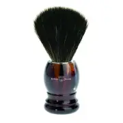 EDWIN JAGGER Black Synthetic Imitation Tourtoiseshell Medium Shaving Brush NEW