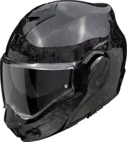 Scorpion EXO-Tech Evo Carbon Onyx, modular helmet , color: Black/Grey , size: XS