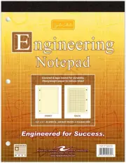 Engineering Covered Notepad, 8.5"X11", 80 Sheets per Book, Heavy 20# Buff Paper