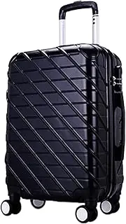 [HSHTTKL] Cabin Luggage Aluminum Frame Leather Suitcase Hard Shell Hand Luggage Travel Suitcase Hard Shell Lightweight Carry On Check-in Luggage Travel Carry-Ons