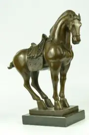 14`` bronze copper fine workmanship carvings home fengshui tang dynasty horse NR
