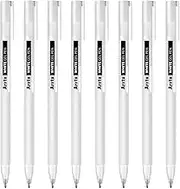 Arrtx White Gel Pens Set,8Pack,1.0MM Bold Point Opaque Gel Ink Pens,Large Capacity White Ink Pens for Black Paper Drawing Sketching Illustration Journaling Writing Adult Coloring