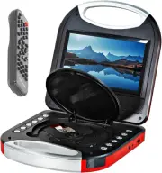 MTFT750-RD Portable 7 Inch TFT DVD/CD Player with Remote Control and Car Adapter
