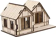 PHENOFICE Wooden Miniature House Model Kit DIY Puzzle Building for Boys and Girls Unfinished