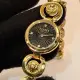 【VERSUS】VERSUS凡賽斯女錶型號VV00378(黑色錶面金色錶殼金色精鋼錶帶款)