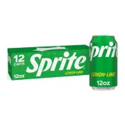 Sprite Lemon Lime Soda Pop, 12 fl oz, 12 Pack Cans
