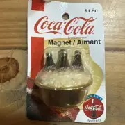 Vintage Coca Cola Bucket of ice Coke Magnet 1995 Collectible Decor