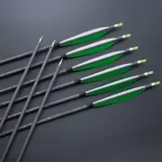 Archery 30" Carbon Arrows Nature Feathers Spine 350 for Recurve Longbow Hunting
