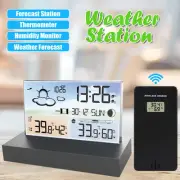 Indoor/Outdoor Digital LCD Wireless Weather Station Clock Thermometer Humidity