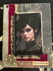 GOTHIC Dark Themed Junk Journal Handmade OOAK 3 Signatures/Tags/Envelopes