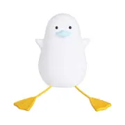 Catzon Silicone Duck Bedside Lamp Rechargeable for Nursery-Blue Mouth