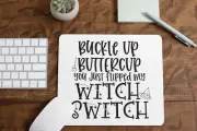 Funny Halloween Witch Mouse Pad for Computer Office Gaming Desk Non-Slip