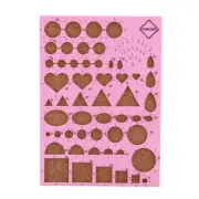 Paper Craft Template Board Tweezer Pins Slotted Pen Quilling Tools Kit (Pink)