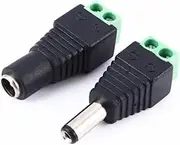 Angoily Dc Power Connector Plug Jack for Led Strip Lights Cameras 5pcs Male 5pcs Female