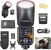 Godox V100S USA Version Flash 100W TTL Camera Flash with Touch Screen 2980 mAh Battry 70 Full Power Consecutive Flashe for Sony ZV-E10, α77II, α99, α77, DSC-RX10 etc